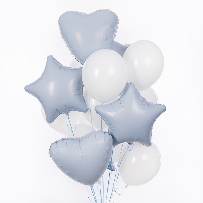 Ag (19''/48 см) Сердце, Небесный, 1 шт.