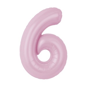 Ag (40''/102 см) Цифра, 6 Slim, Зефирный, 1 шт. в уп.