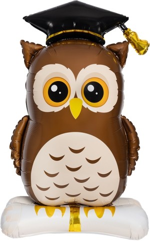 Fa 3D (61''/155 см) Фигура на подставке, Сова Выпускник, 1 шт. в уп.