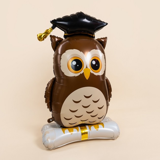 Fa 3D (61''/155 см) Фигура на подставке, Сова Выпускник, 1 шт. в уп.
