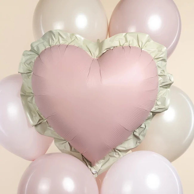 Fa (29''/74 см) Сердце, Гламур, Розовый, Сатин, 1 шт.