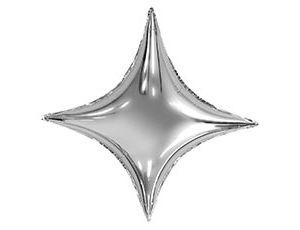 Ag (29&quot;/74 см) ЗВЕЗДА 4х-конечная Silver, 1 шт.
