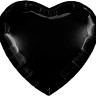 Ag (9"/23 см) Мини-сердце с клапаном, Черный блеск, 5 шт.
