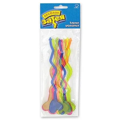 Пика д/коктейля Сердце пласт 18см 12шт/G