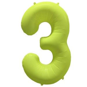 Вз (40''/102 см) Цифра 3, Неон Yellow, 1 шт. в уп.