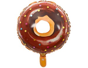 Вз (18''/46 см) Круг, РУС Пончик в глазури шоколадной, 1 шт.