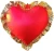 Fa (29''/74 см) Сердце, Гламур, Красный, 1 шт.