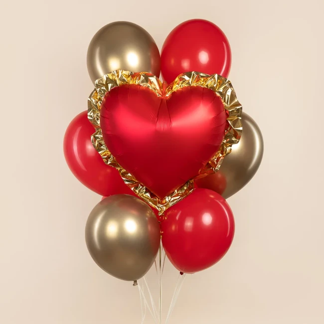 Fa (29''/74 см) Сердце, Гламур, Красный, 1 шт.