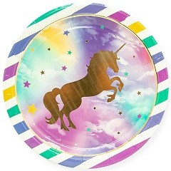 Тарелки (7"/18 см) Золотой единорог, 6 шт.