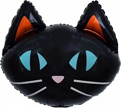 Fa (26"/66 см) Фигура, Голова, Голубоглазый котенок, Черный, 1 шт.