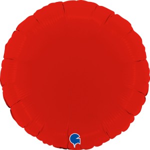 Gr (18''/46 см) Круг, Красный, Сатин, 1 шт.