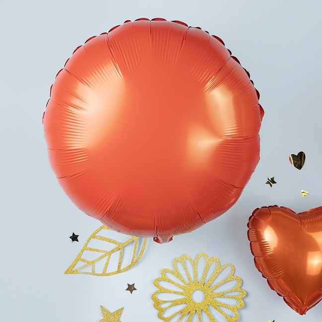 Gr (18''/46 см) Круг, Красный, Сатин, 1 шт.