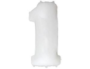 Fm (37''/95 см) Цифра, 1, Белая, металл , 1 шт.
