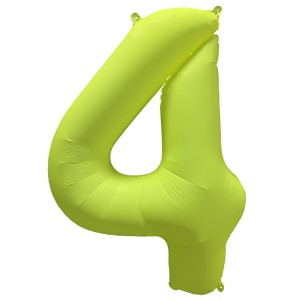 Вз (40''/102 см) Цифра 4, Неон Yellow, 1 шт. в уп.