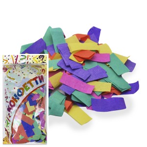 AC Конфетти 2*5см бумажное Прямоугольники ассорти, 300 гр. AC Конфетти 2*5см бумажное Прямоугольники ассорти, 300 гр.