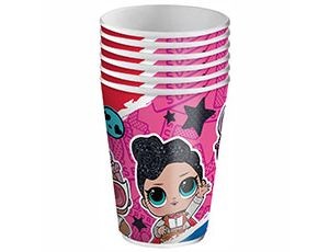 Набор стакан куклы ЛОЛ диско 250 мл 6 шт
