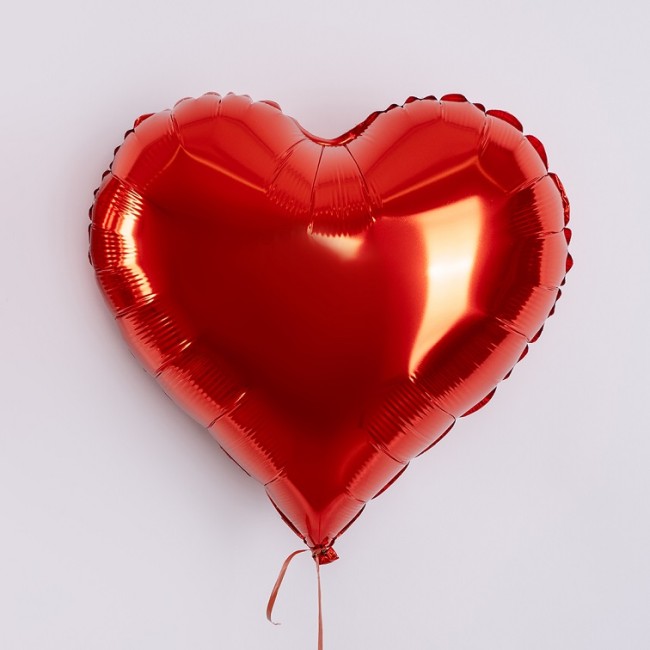 Gr (18''/46 см) Сердце, Металлик Красный, 1 шт.