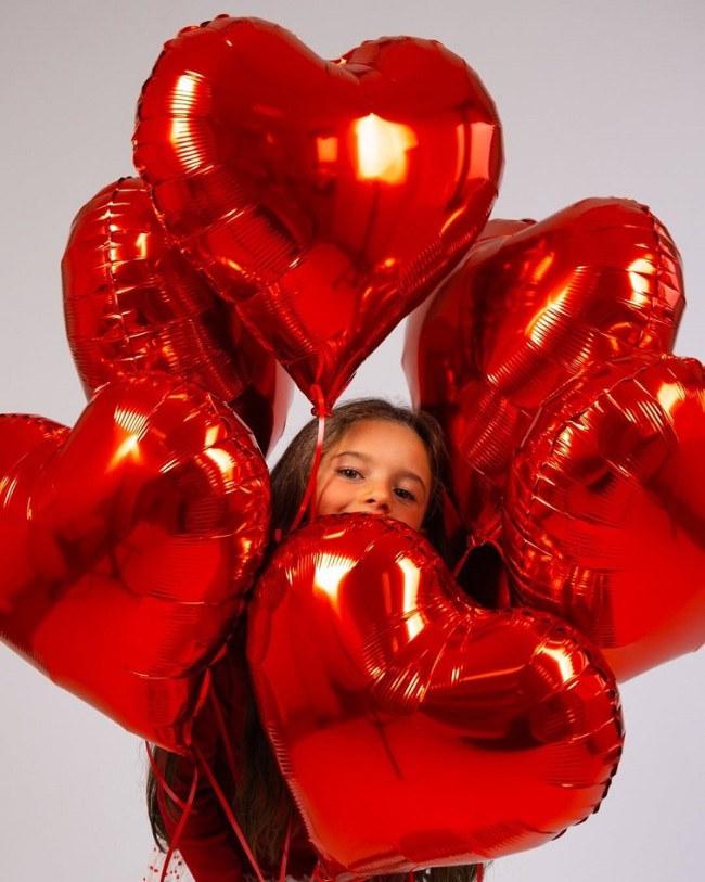 Gr (18''/46 см) Сердце, Металлик Красный, 1 шт.