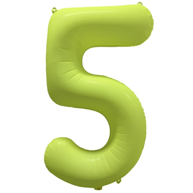 Вз (40''/102 см) Цифра 5, Неон Yellow, 1 шт. в уп.