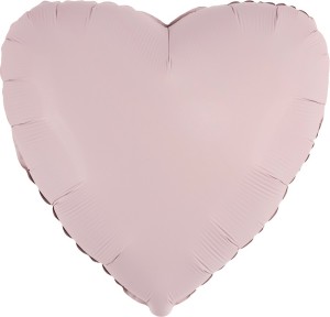 Fm (18''/46 см) Сердце, Пыльная роза, Сатин, 1 шт.