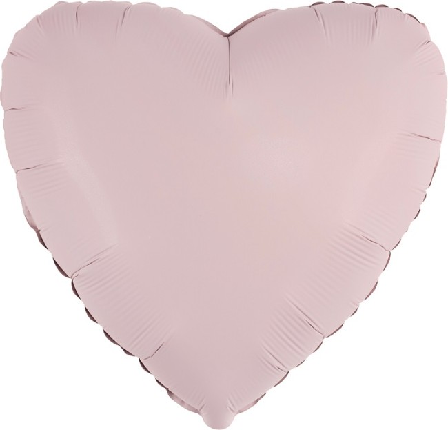 Fm (18''/46 см) Сердце, Пыльная роза, Сатин, 1 шт.