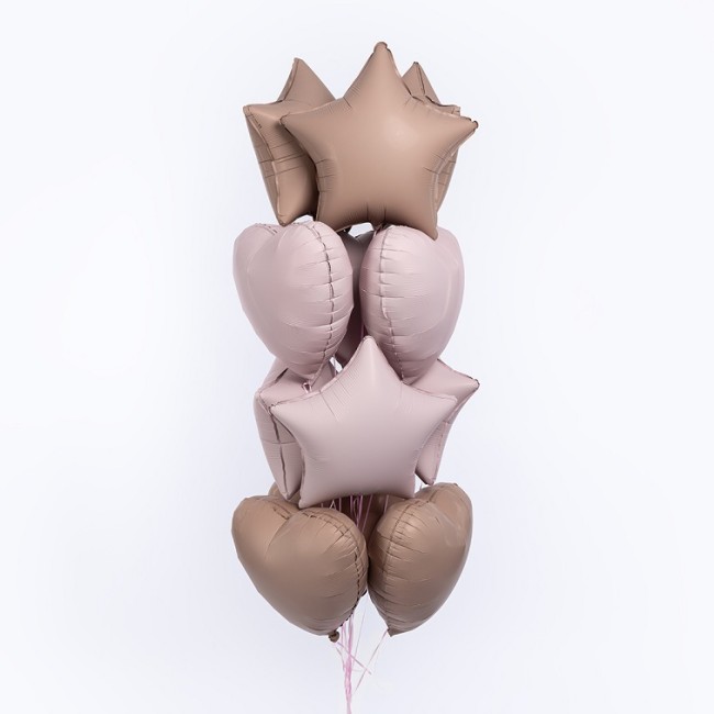 Fm (18''/46 см) Сердце, Пыльная роза, Сатин, 1 шт.