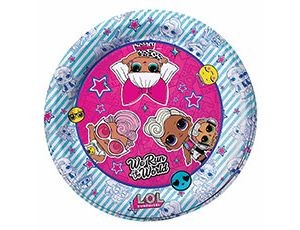 Набор тарелок куклы ЛОЛ паттерн 18 см 6 шт