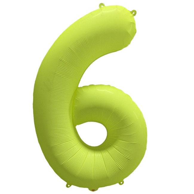Вз (40''/102 см) Цифра 6, Неон Yellow, 1 шт. в уп.