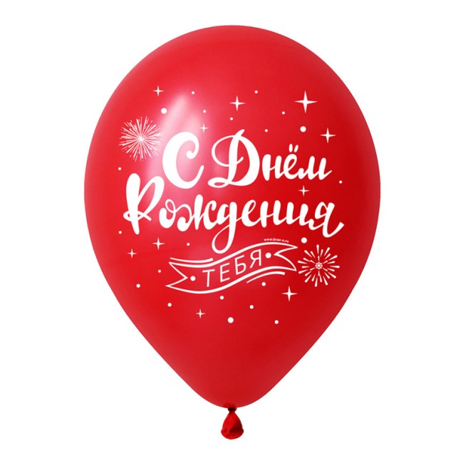 Dec (12''/30 см) СДР на красном шаре, Красный Пастель, 50 шт.