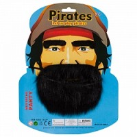 Набор Пират (борода, брови) черный