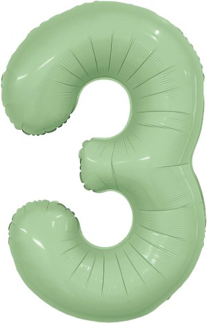 Ag (40''/102 см) Цифра, 3, Slim, Олива, в упаковке 1 шт.