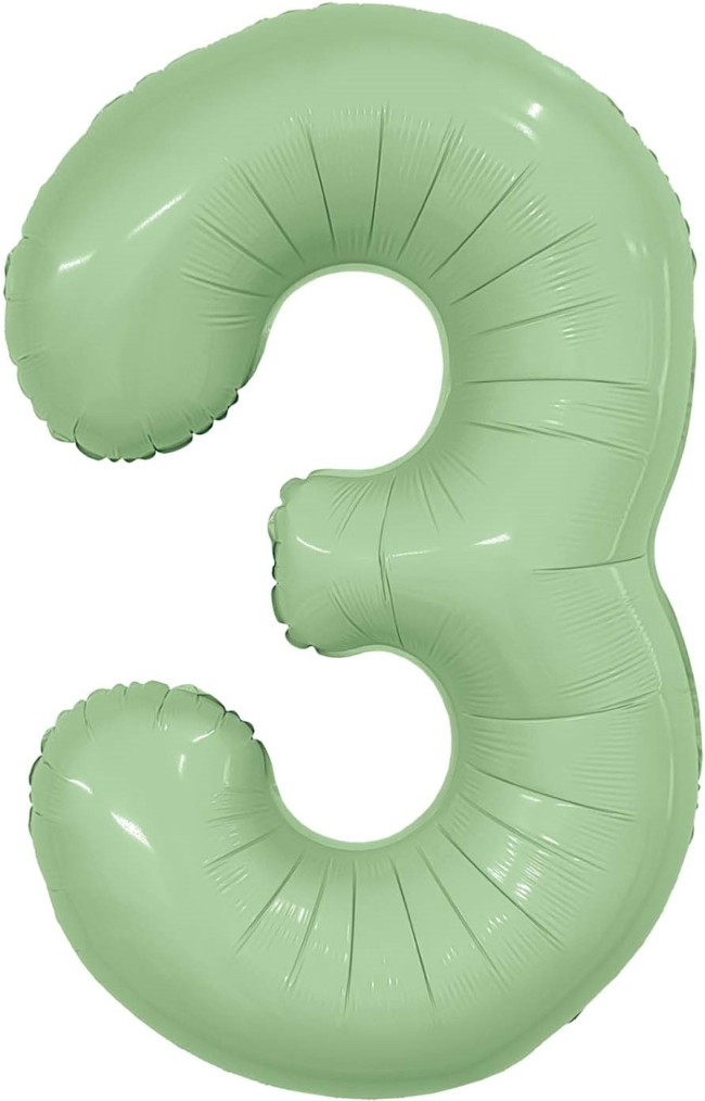 Ag (40''/102 см) Цифра, 3, Slim, Олива, в упаковке 1 шт.