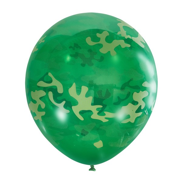 М (12''/30 см) /Декоратор EMERALD GREEN (шелк) 5 ст. рис Милитари, 25 шт.