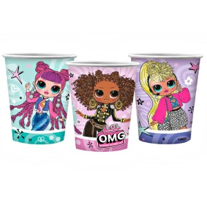 Стаканы (250 мл) Кукла ЛОЛ (LOL), Surprise OMG, 6 шт.