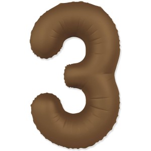 Fm (40''/102 см) Цифра, 3 SLIM Choco Brown, 1 шт. в уп.