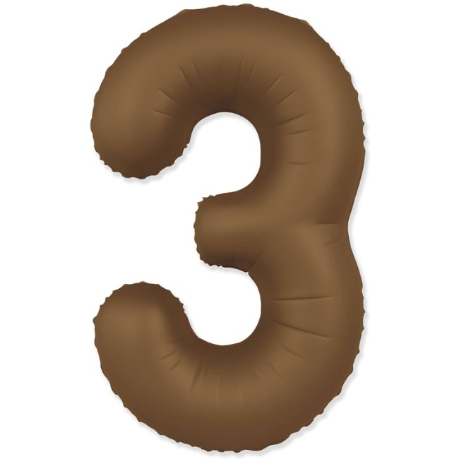 Fm (40''/102 см) Цифра, 3 SLIM Choco Brown, 1 шт. в уп.