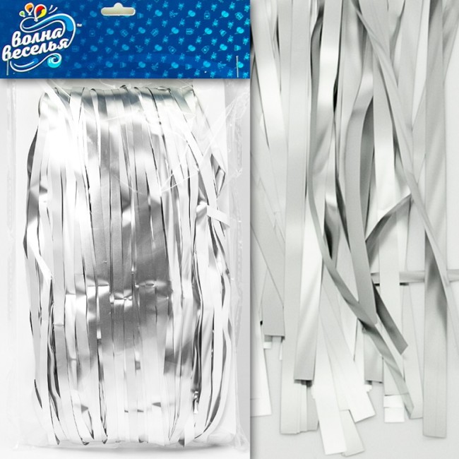 Занавес Дождик, Серебро, Матовый, 100*200 см