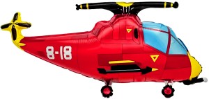 Fa (36''/91 см) Фигура, Вертолет, Красный, 1 шт. в уп.