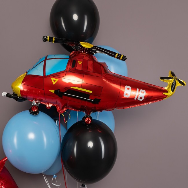 Fa (36''/91 см) Фигура, Вертолет, Красный, 1 шт. в уп.
