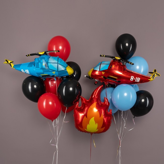 Fa (36''/91 см) Фигура, Вертолет, Красный, 1 шт. в уп.