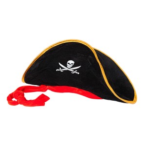 Шляпа Пиратская с красной лентой детская, 1 шт.