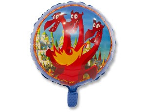 Вз (18''/46 см) Круг, РУС Три Богатыря и Змей Горыныч, 1 шт.