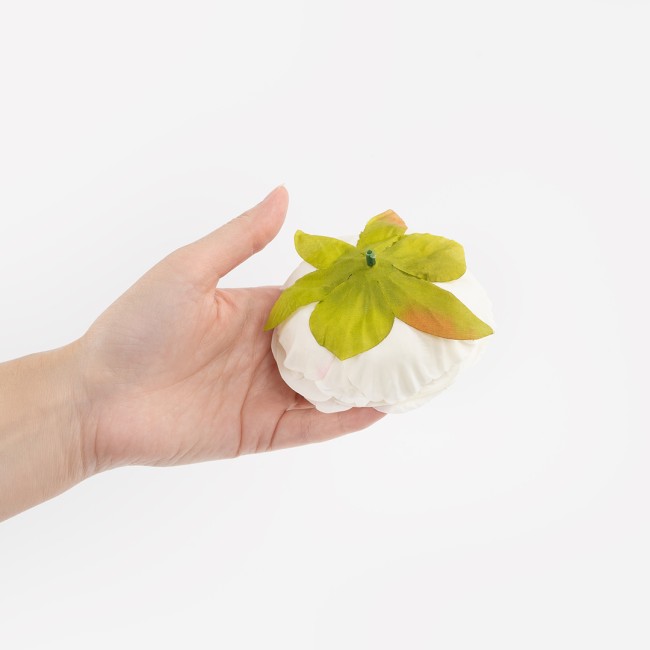 Пионовидная роза (бутон), искусственная, Белый, 9 см, 3 шт. в упак.