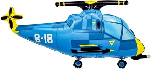 Fa (36''/91 см) Фигура, Вертолет, Синий, 1 шт. в уп.