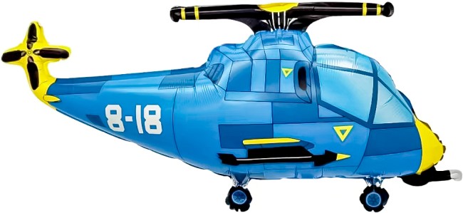 Fa (36''/91 см) Фигура, Вертолет, Синий, 1 шт. в уп.