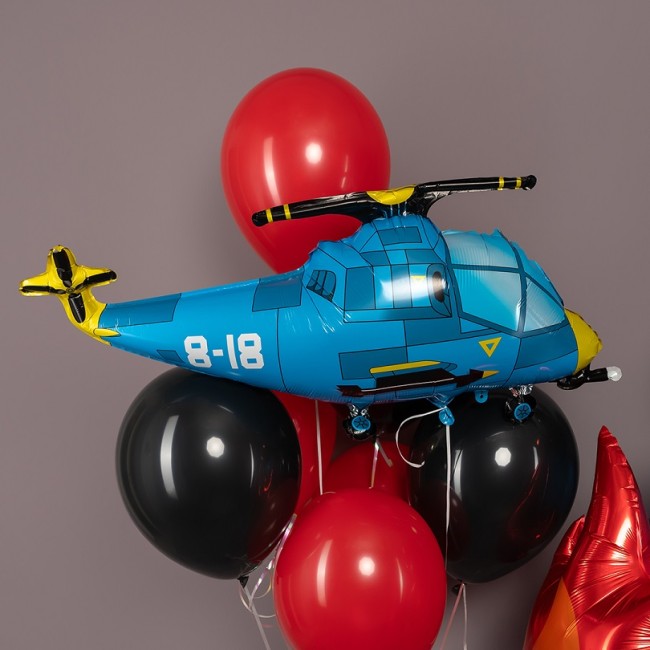 Fa (36''/91 см) Фигура, Вертолет, Синий, 1 шт. в уп.