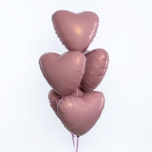 Ag (19''/48 см) Сердце, Пустынная роза, Бохо, 1 шт.