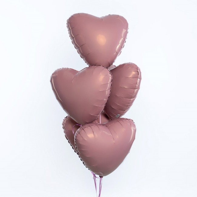 Ag (19''/48 см) Сердце, Пустынная роза, Бохо, 1 шт.