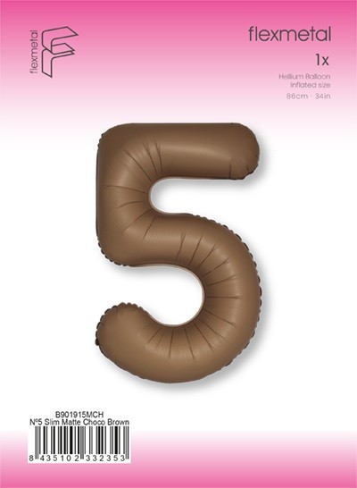 Fm (40''/102 см) Цифра, 5 SLIM Choco Brown, 1 шт.