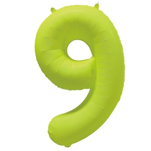 Вз (40''/102 см) Цифра 9, Неон Yellow, 1 шт. в уп.